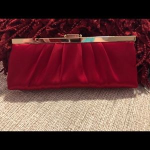 🎉2 for $20🎉Jessica McClintock SATIN Red Clutch